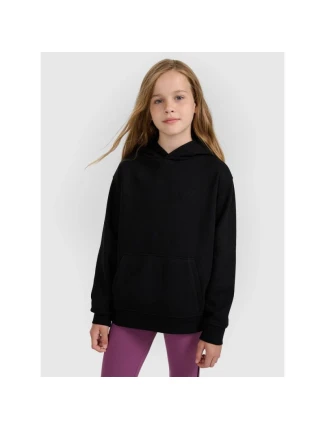 Dívčí nepruhovaná mikina s kapucí 4F 4FJWMM00TSWSF1862-20S