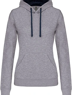 Kariban K 465 Dámská mikina s kontrastní kapucí 20.K465 oxford grey/navy