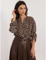 Košile TW KS BI 7175a.25 černá a béžová Košile TW KS BI 7175a.25 černá a béžová