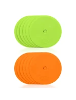 Ploché terénní značky - kulaté 15 cm - 6x zelené 6x oranžové SMJ sport ZPO-OG