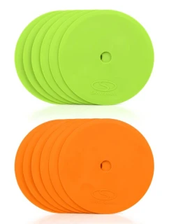 Ploché terénní značky - kulaté 15 cm - 6x zelené 6x oranžové SMJ sport ZPO-OG
