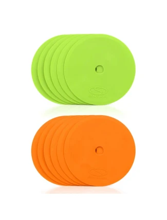 Ploché terénní značky - kulaté 15 cm - 6x zelené 6x oranžové SMJ sport ZPO-OG