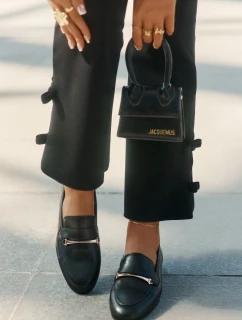 Kožené Polobotky Mokasiny Dámské Maciejka K6809-01 Černé