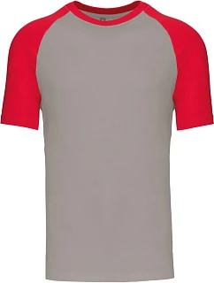Kariban K 330 Baseballové tričko 20.K330 light grey/red