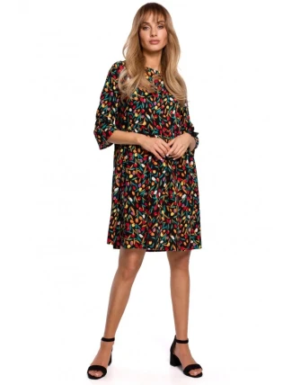 M521 Šaty s nařasenými rukávy - model 6