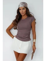 Dámská halenka Shira Mocca hnědá - LaBalancia