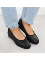 Dámské kožené nazouvací boty černé Rieker L5360-00