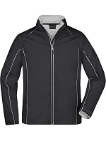 Daiber JN 1122 Pánská softshell bunda s odepínacími rukávy 02.1122 black/silver Daiber JN 1122 Pánská softshell bunda s odepínacími rukávy 02.1122 black/silver