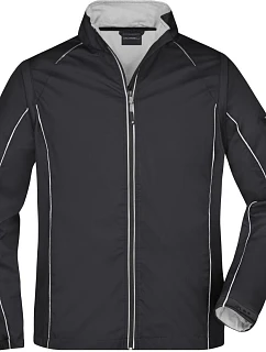 Daiber JN 1122 Pánská softshell bunda s odepínacími rukávy 02.1122 black/silver