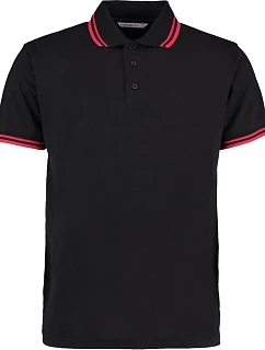 Kustom Kit KK 409 Pánské kontrastní piqué polo 43.0409 black/red