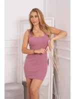 Tmavě růžové šaty bez ramínek s volánky Tmavě růžové šaty bez ramínek s volánky