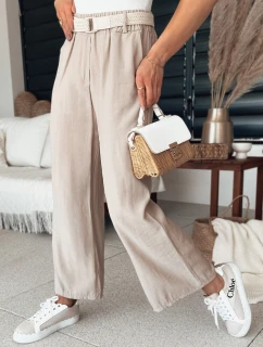 Dámské zvonové kalhoty CHIMAS světle hnědé FashionStreet UY2107