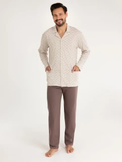 Pyžamo Regina 486 dlouhé/r 2XL-3XL z25/26 pánské rozepínací