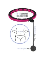 HHM16 HULA HOP ČERNÁ/RŮŽOVÁ S MAGNETY A ZÁVAŽÍM + POČÍTADLO HMS HHM16 HULA HOP ČERNÁ/RŮŽOVÁ S MAGNETY A ZÁVAŽÍM + POČÍTADLO HMS