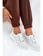 Dámské Kožené Sportovní Boty Vinceza 79532 Bílé