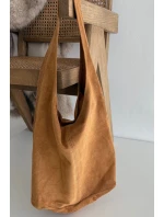 Kožená semišová kabelka Camel Rilith