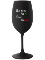 NIE SOM ONLINE SOM ONWINE - čierny pohár na víno 350 ml NIE SOM ONLINE SOM ONWINE - čierny pohár na víno 350 ml