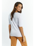 Monnari Trička Dámské vzorované tričko White