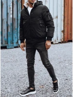 Pánská zimní bunda s odepínací kapucí černá FashionStreet TX4837 Pánská zimní bunda s odepínací kapucí černá FashionStreet TX4837