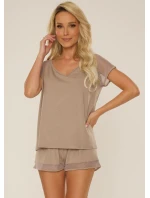 Pyžamo De Lafense 766 Carmel kr/r S-2XL Pyžamo De Lafense 766 Carmel kr/r S-2XL