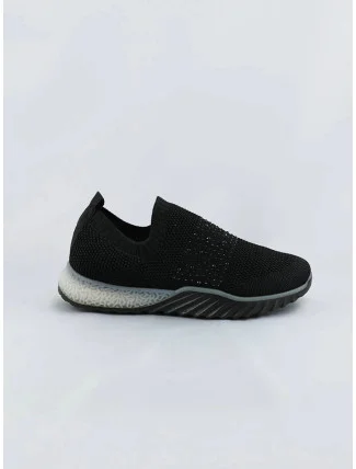 Měkké černé dámské nazouvací sportovní boty (BS1905-SP) Měkké černé dámské nazouvací sportovní boty (BS1905-SP)