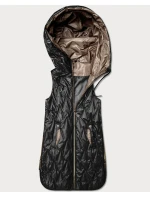 Lekka kamizelka damska ze złotym zamkiem Goodlookin czarna (B8586/B8587-1)