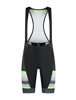 Rogelli pánské kraťasy HERO II šedé s limetkovým odstínem 3XL