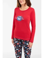 Italská móda Makala long length sp. barva:červená/potisk