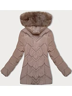 Dámská plus size zimní bunda s kapucí S'west cocoa (B8300-48) Dámská plus size zimní bunda s kapucí S'west cocoa (B8300-48)