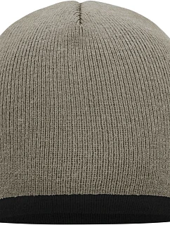 Daiber MB 7584 Pletená čepice s kontrastním lemem 03.7584 light grey/black