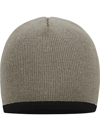 Daiber MB 7584 Pletená čepice s kontrastním lemem 03.7584 light grey/black Daiber MB 7584 Pletená čepice s kontrastním lemem 03.7584 light grey/black