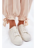 Dámské Tenisky Z Eko Kůže Big Star RR274A297 Světle Béžové
