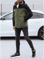Pánská zimní bunda s odepínací kapucí zelená FashionStreet TX4913