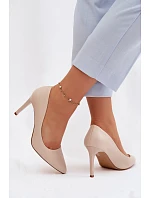 Eko kožené lodičky Sergio Leone 1339 Světle béžové