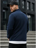 Pánská mikina na zip tmavě modrá FashionStreet BX4775