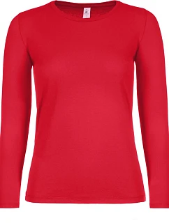 B&C #E150 LSL /women Dámské tričko s dlouhým rukávem 01.006T red