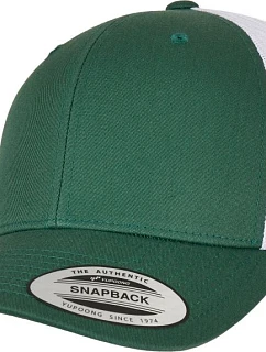Flexfit 6606/6606T 6 panelová vintage kšiltovka "Trucker" 55.6606 evergreen/white