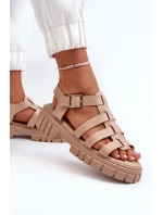 Dámské římské sandály béžové Rosarose