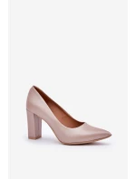 Saténové lodičky Lewski Shoes 2453 Béžové