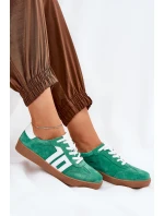 Tenisky Sportovní Obuv Semišová Zelená Vinceza 79517