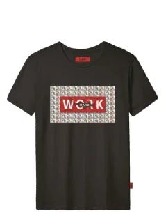 Pánské tričko John Frank JFTCOOL25 WORK HARD