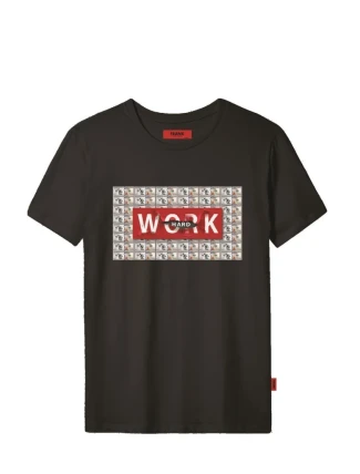 Pánské tričko John Frank JFTCOOL25 WORK HARD