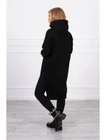 Zateplená mikina s bočními rozparky černá Zateplená mikina s bočními rozparky černá