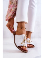 Zazoo Kožené 2659 Dámské Žabky Bílé