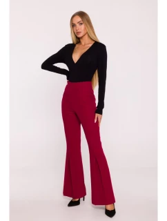 M874 Kalhoty s rozšířenými nohavicemi - bordó