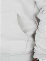 Pánská rozepínací základní mikina s kapucí světle šedá FashionStreet BX5866