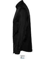 NEOBLU Blaise Men Mikro keprová košile s dlouhým rukávem 24.3182 deep black