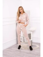 Sada s potiskem pistole béžová