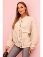 Dámská mušelínová košile s dlouhým rukávem béžová