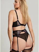 Dámská podprsenka Valentina Plunge 10726 Černá s modrou vzor - Panache Dámská podprsenka Valentina Plunge 10726 Černá s modrou vzor - Panache